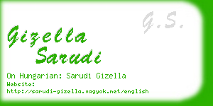 gizella sarudi business card